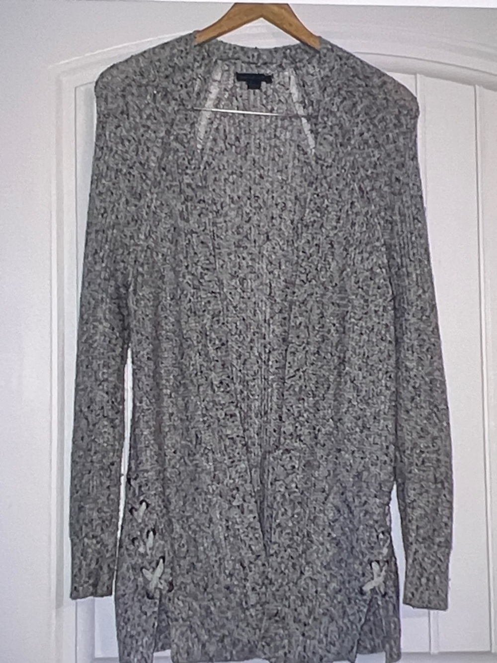 American Eagle Lace up Cardigan Sweater